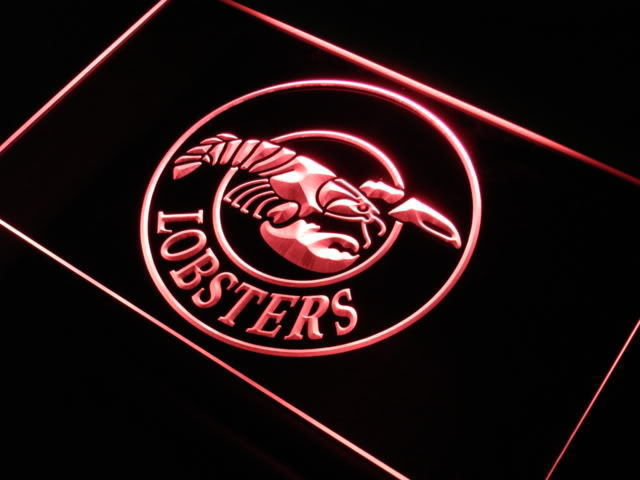Lobsters Seafood Restaurant Bar Neon Light Sign